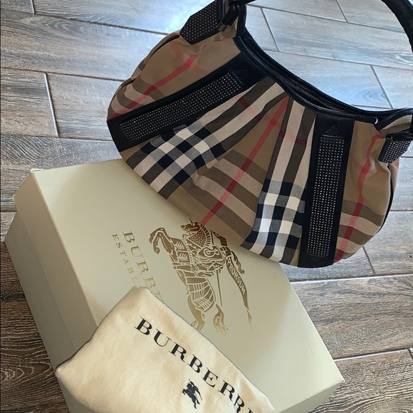 Burberry Handbags - Burberry Phoebe Studded Hobo Bag